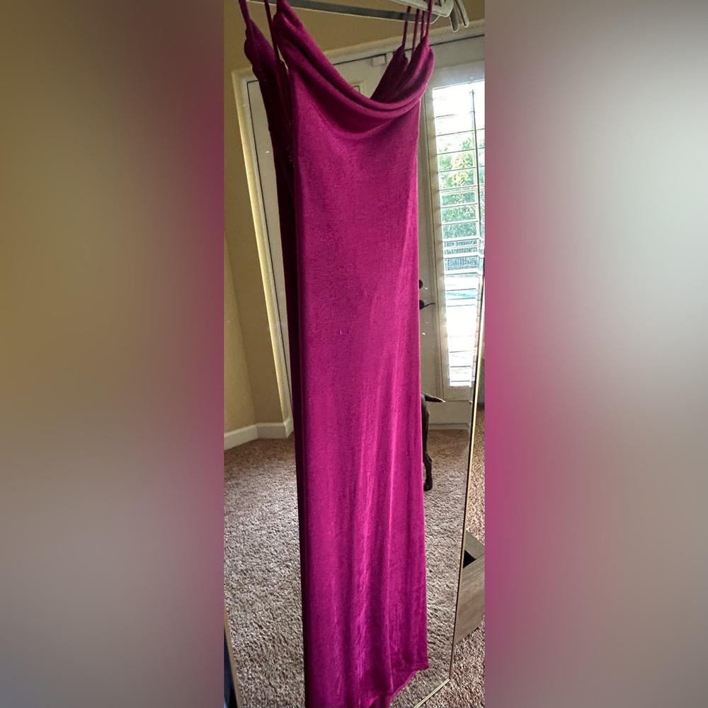 Melani maxi dress pink shimmer
